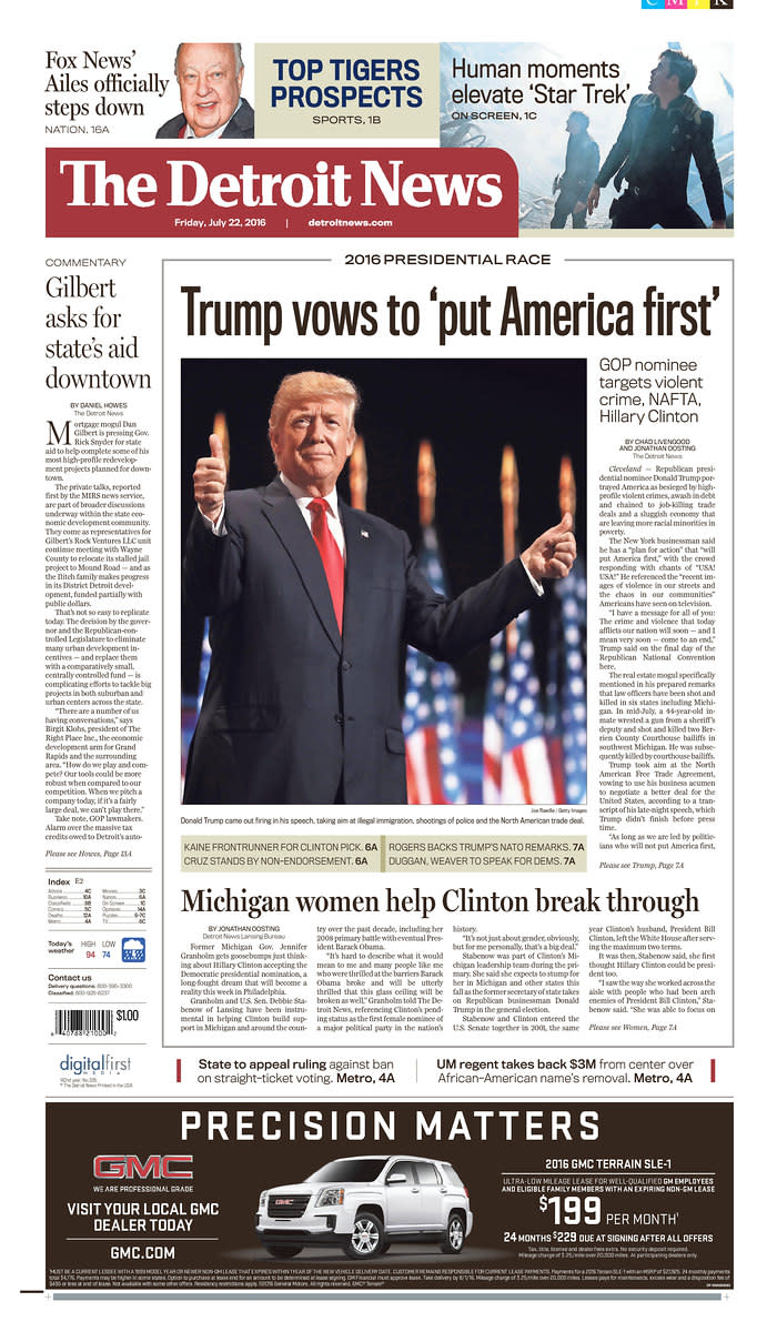 <p>Published in Detroit, Mich. USA. (newseum.org)</p>