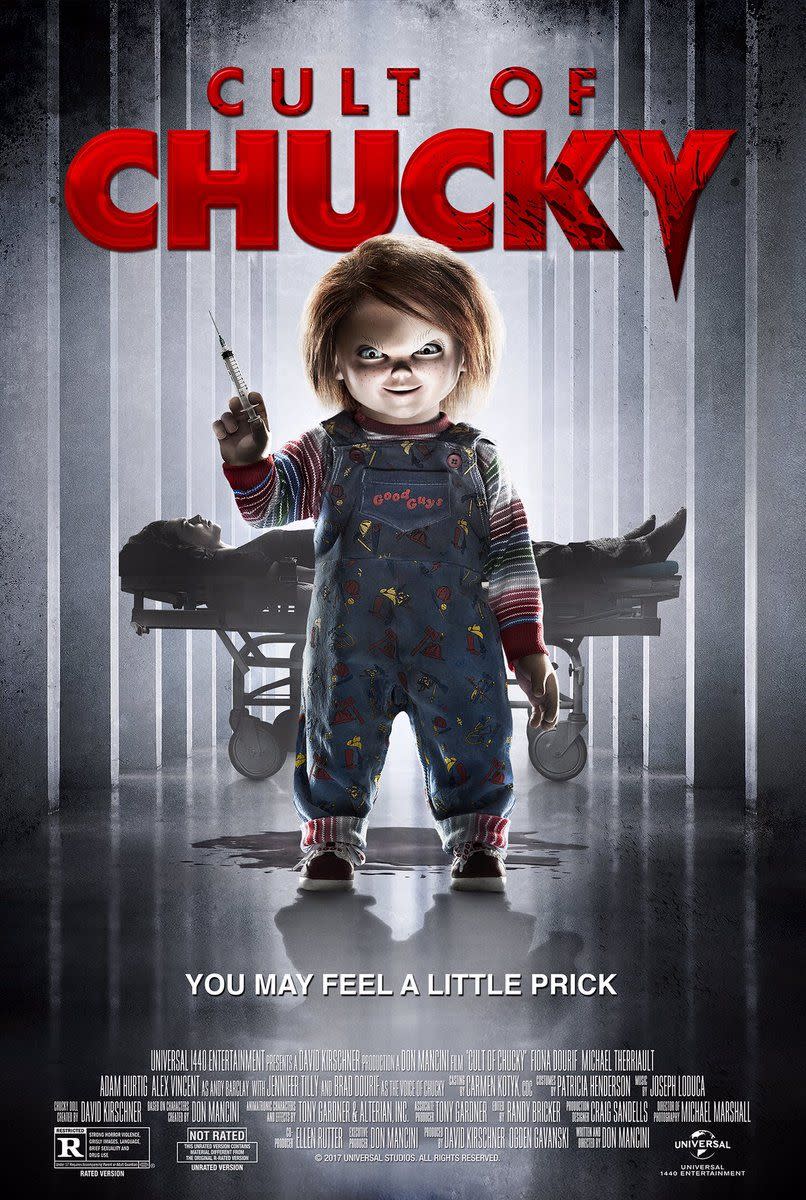 <p>Speaking of Chucky… he’s back terrorizing a whole new slew of human victims in this 2017 film. Protagonist Nica is taken to an asylum after being accused of murdering her family, but she soon realizes that Chucky is not a figment of her imagination. He’s real—and he’s seeking revenge on some old enemies.</p><p><a class="link " href="https://www.netflix.com/watch/80199767?trackId=13752289&tctx=0%2C0%2C87394130b59d2c9cfd98d4a4f2d4456dbde6c7fb%3A1f9c22b11323cab7a323779c8084ea3c6c26348f%2C87394130b59d2c9cfd98d4a4f2d4456dbde6c7fb%3A1f9c22b11323cab7a323779c8084ea3c6c26348f%2C%2C" rel="nofollow noopener" target="_blank" data-ylk="slk:Watch Now;elm:context_link;itc:0;sec:content-canvas">Watch Now</a></p>