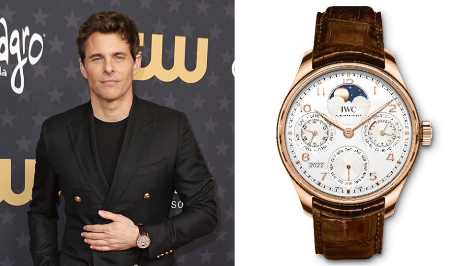 Actor James Marsden sporting the IWC Portugieser watch at the Critics Choice Awards