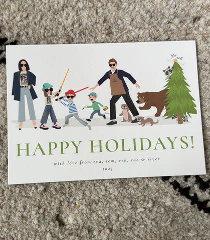 <p>Eva Chen/ Instagram</p> Eva Chen shares family holiday card 2023