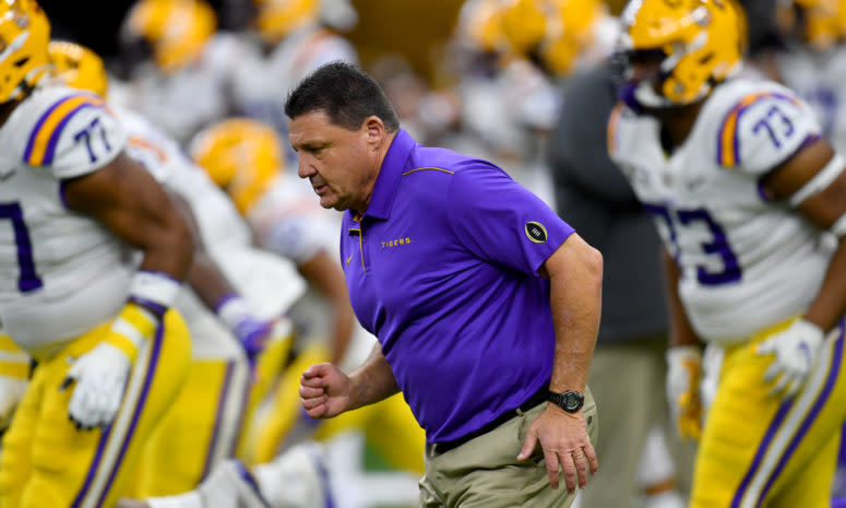 Coach O is fired up for the national title game vs. Clemson