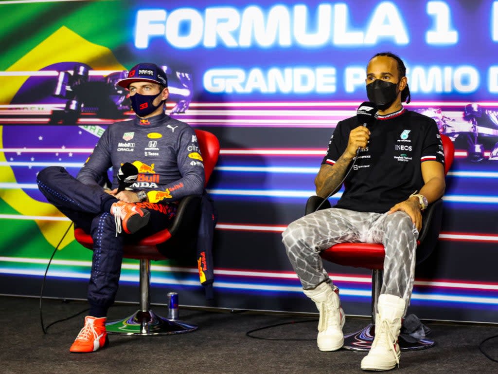 Verstappen and Hamilton are locked in a tense world title battle (Getty Images)