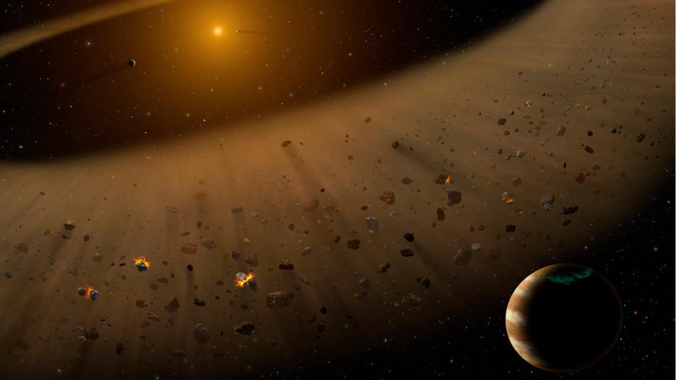  An illustration of the Kuiper belt beyond which a hypothetical ninth planet has been suggested to dwell. 