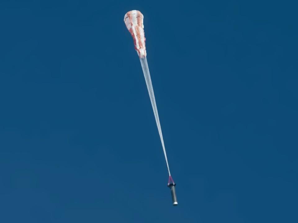 rocket lab electron rocket dummy parachute reusability recovery helicopter drop test 2020