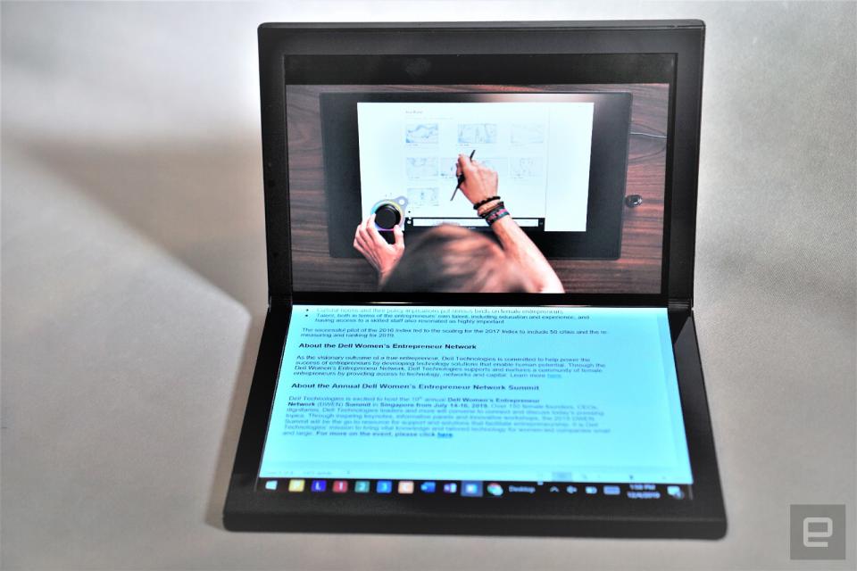 Dell "Concept Ori" folding tablet PC hands-on at CES 2020