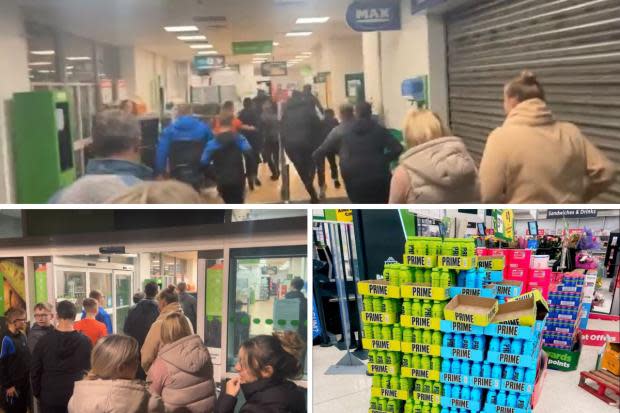 Kids queue outside North East ASDA at 6am as energy drink craze