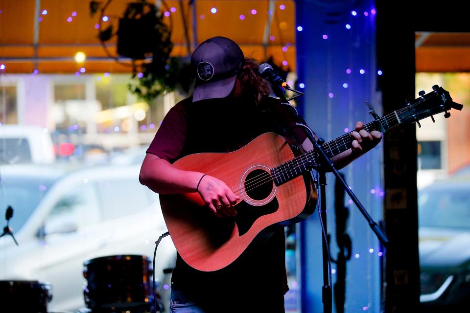 Jared Rosin performs April 28, 2022, inside the Bluebonnet during the Norman Music Festival.