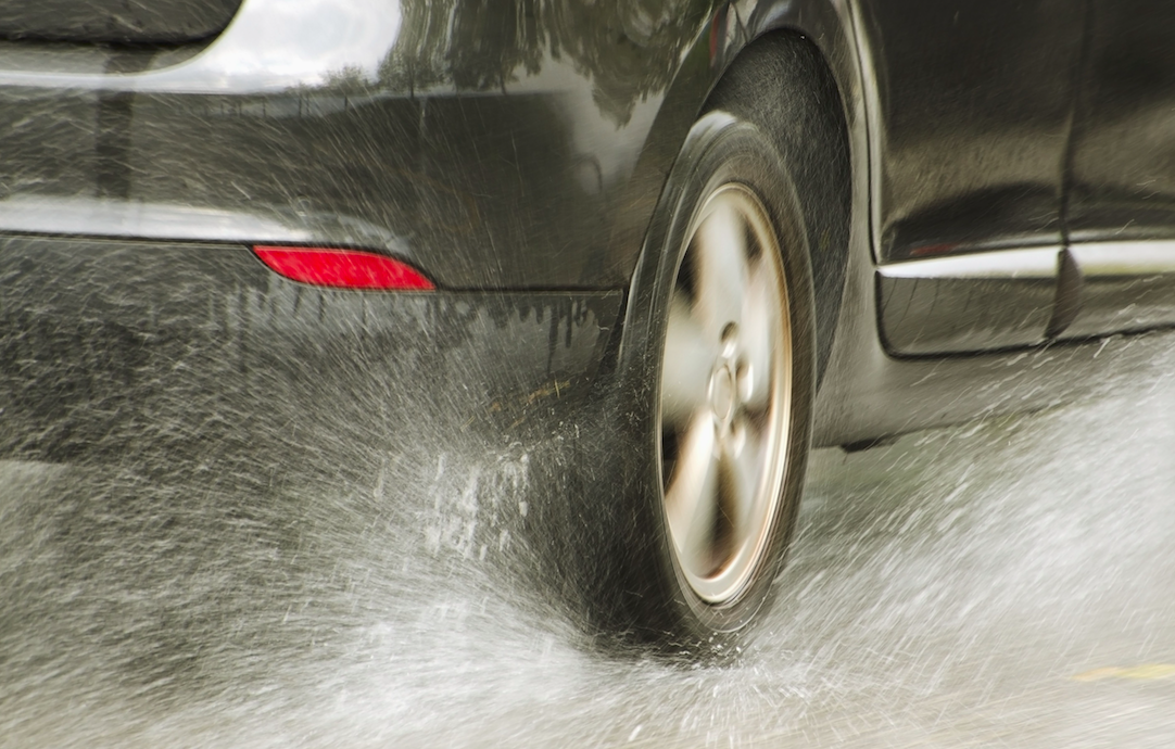 <em>Hilda Moore was knocked over when passing vehicles sent a huge amount of water crashing into her (Rex/stock photo)</em>