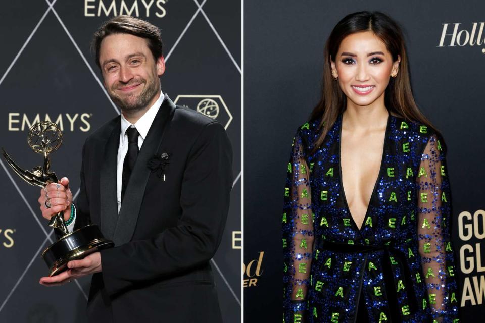 <p>Kevin Mazur/Getty, Tibrina Hobson/FilmMagic</p> Kieran Culkin and Brenda Song 