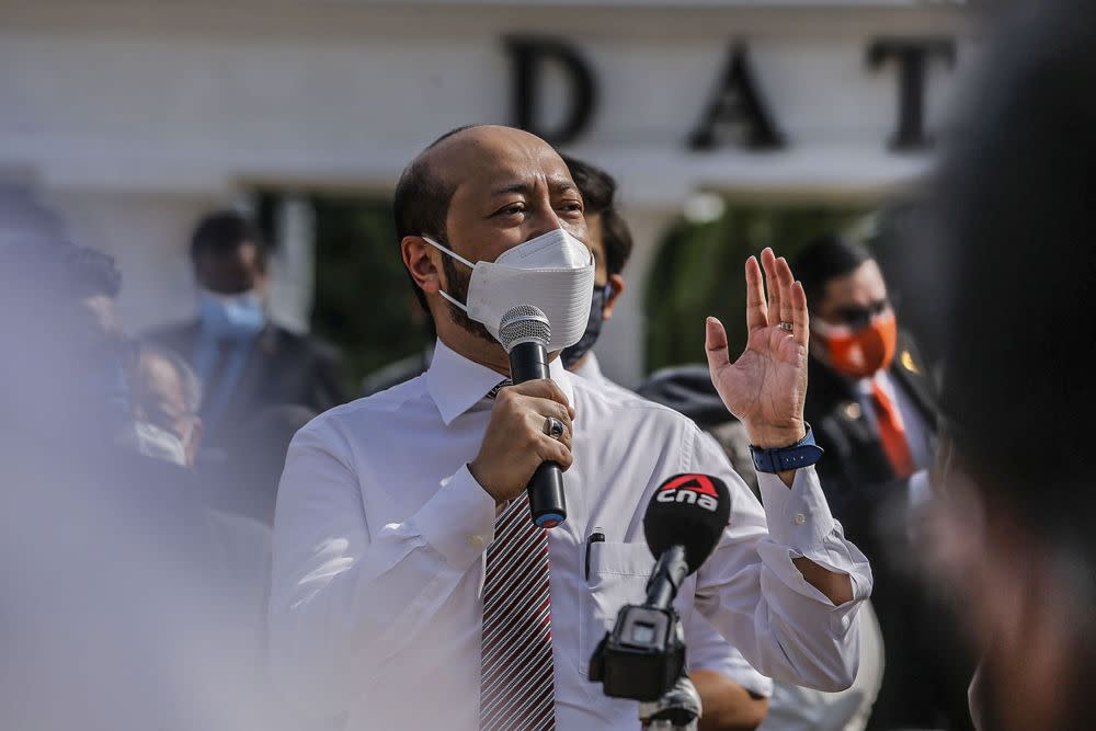 Pejuang president Datuk Seri Mukhriz Mahathir said instead the party adhered to the Yang di-Pertuan Agong’s wishes that focus should remain on the health and economic crisis which has been ravaging the country due the Covid-19 pandemic over the past 17 months. — Picture by Hari Anggara