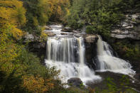 <p>Blackwater Falls in Blackwater Falls State Park, Tucker County, W. Va. (Photo: Sherry Galey/Moment Open/Getty Images) </p>