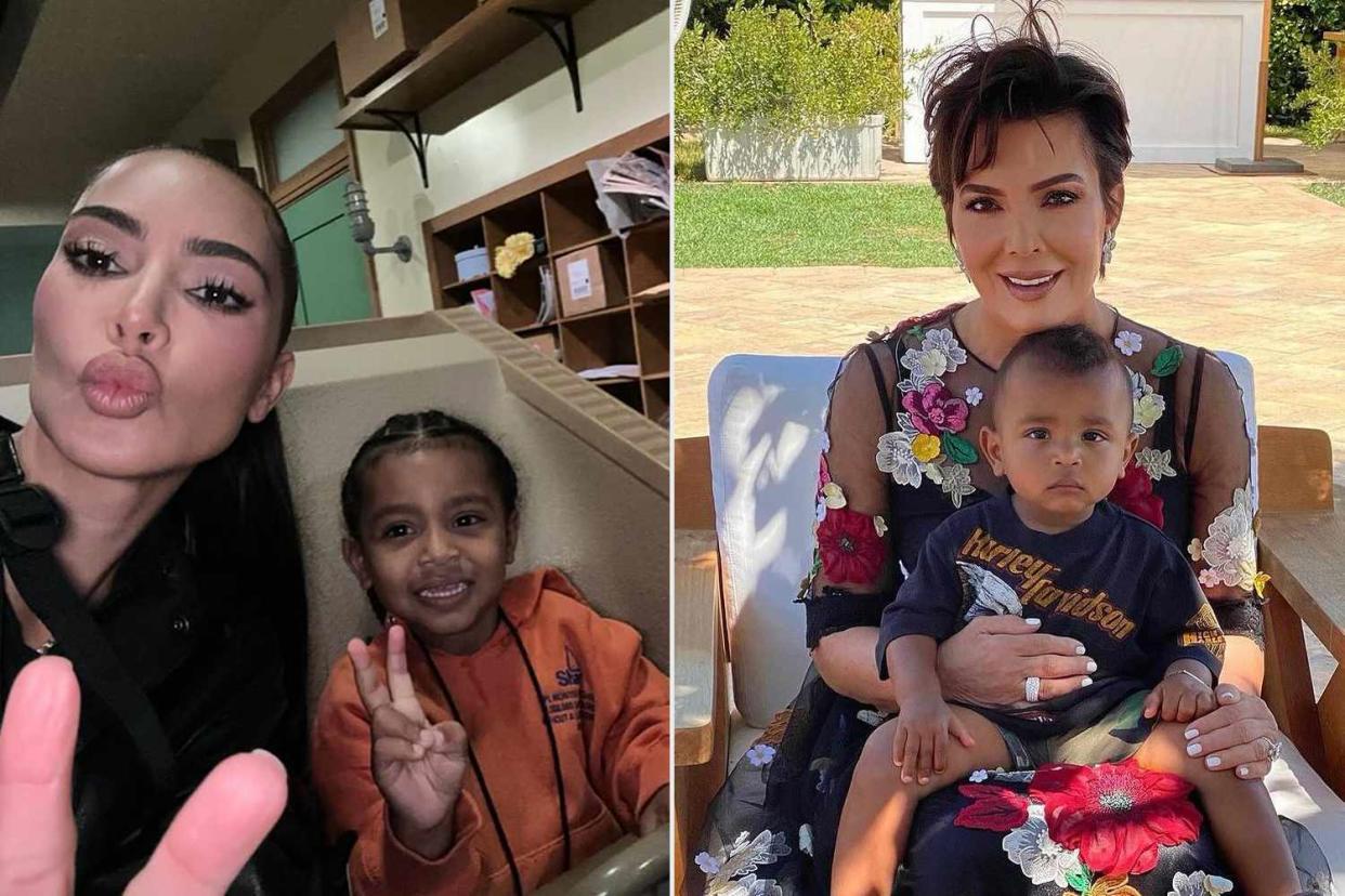 <p>kim Kardashian/Instagram; Kris Jenner</p> Kim Kardashian, Kris Jenner celebrate Psalm