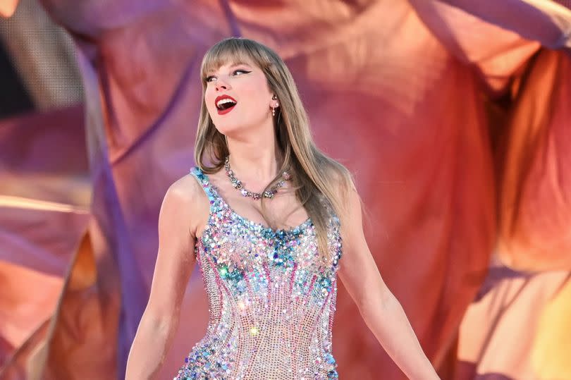 Taylor Swift performs at Estadio da Luz on May 24, 2024 in Lisbon, Portugal.