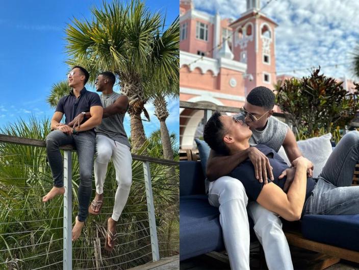 Author and his singer boyfriend Teraj escape NYC for a winter getaway in St. Petersburg, Florida