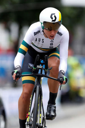 Cycling - UCI Road World Championships - Women Individual Time Trial - Bergen, Norway - September 19, 2017 - Katrin Garfoot of Australia competes. NTB Scanpix/Cornelius Poppe via REUTERS