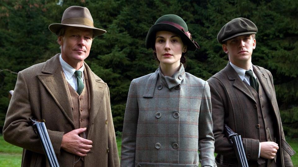 Iain Glen, Michelle Dockery, and Dan Stevens in <i>Downton Abbey</i><span class="copyright">PBS</span>