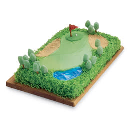 <div class="caption-credit"> Photo by: FamilyFun.go.com</div><b>Tee Time Cake</b> <br> <br> Golf fans will be fore-ever thrilled by this clever tribute to the links. <br> <br> <a rel="nofollow noopener" href="http://familyfun.go.com/recipes/sporty-treats-gallery-885875/#Tee%20Time%20Cake;3?cmp=OTC_Shine_SportsTreats_FFUN" target="_blank" data-ylk="slk:Get the Recipe;elm:context_link;itc:0;sec:content-canvas" class="link "><b>Get the Recipe</b></a>