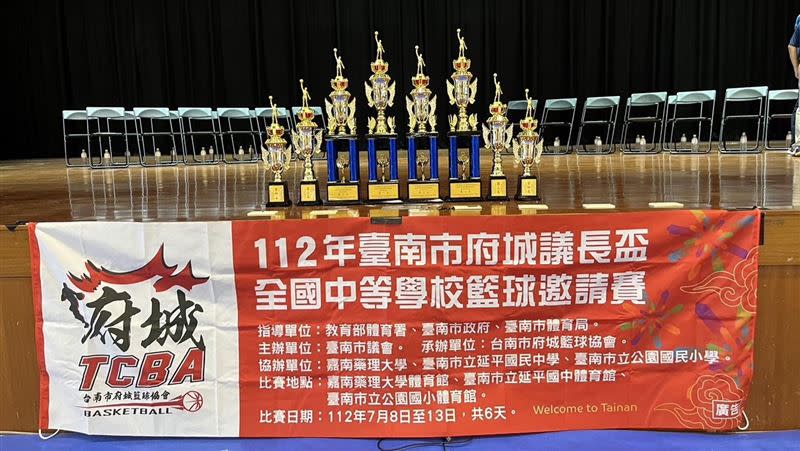 邁入第10年府城盃全國中等學校籃球邀請賽，8日在嘉南藥理大學進行開幕典禮。（圖／府城籃球協會提供）