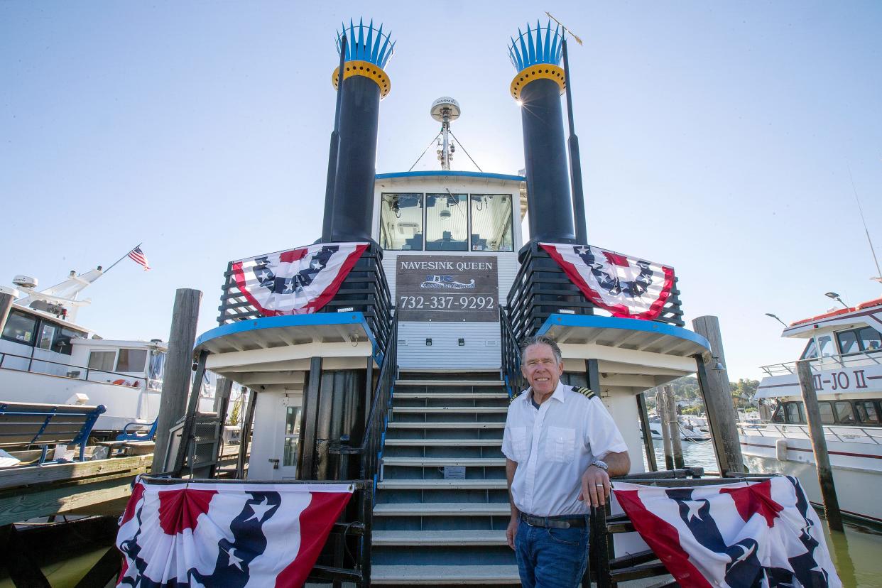 Enjoy some BBQ food and live steel drum music onboard the Navesink Queen.