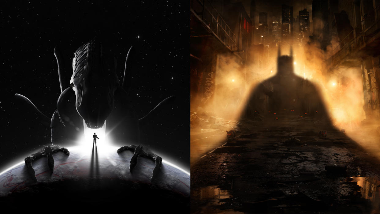  Official artwork for Alien: Rogue Incursion and Batman: Arkham Shadow on Meta Quest 3. 