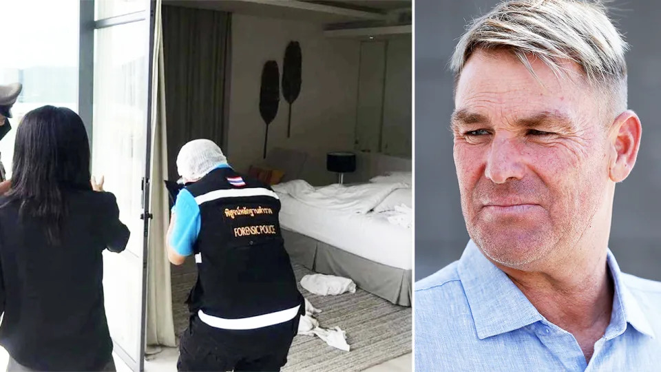 Shane Warne, pictured here before his tragic death on Koh Samui in Thailand.