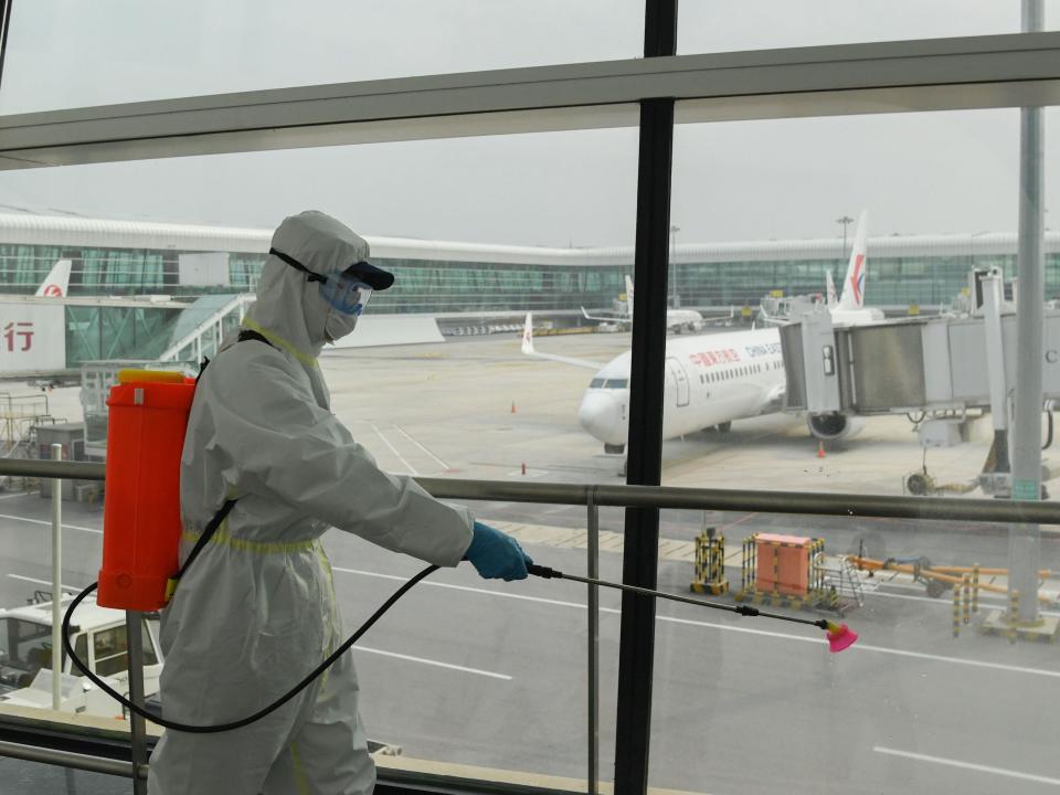 Airport cleaning Wuhan