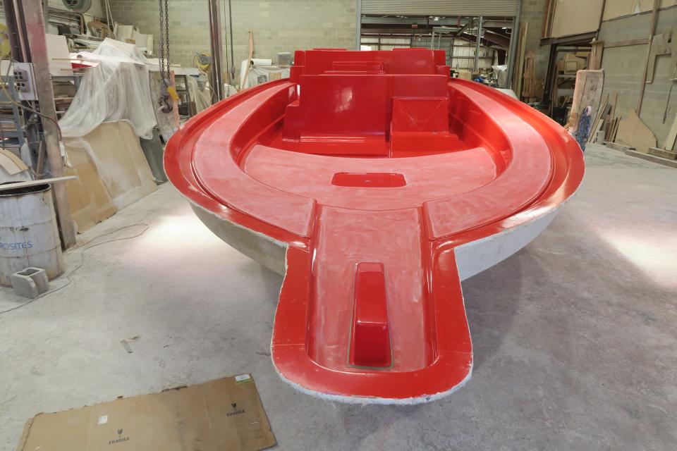 A mold is ready for fiberglass to be laid down inside it at Henrques Yachts' Berkeley Township facility Monday, June 6, 2022.  The Shore's boating industry would be taking advantage of a huge demand in new boaters that took off during the pandemic, if only it could solve the backlog in the supply chain. 