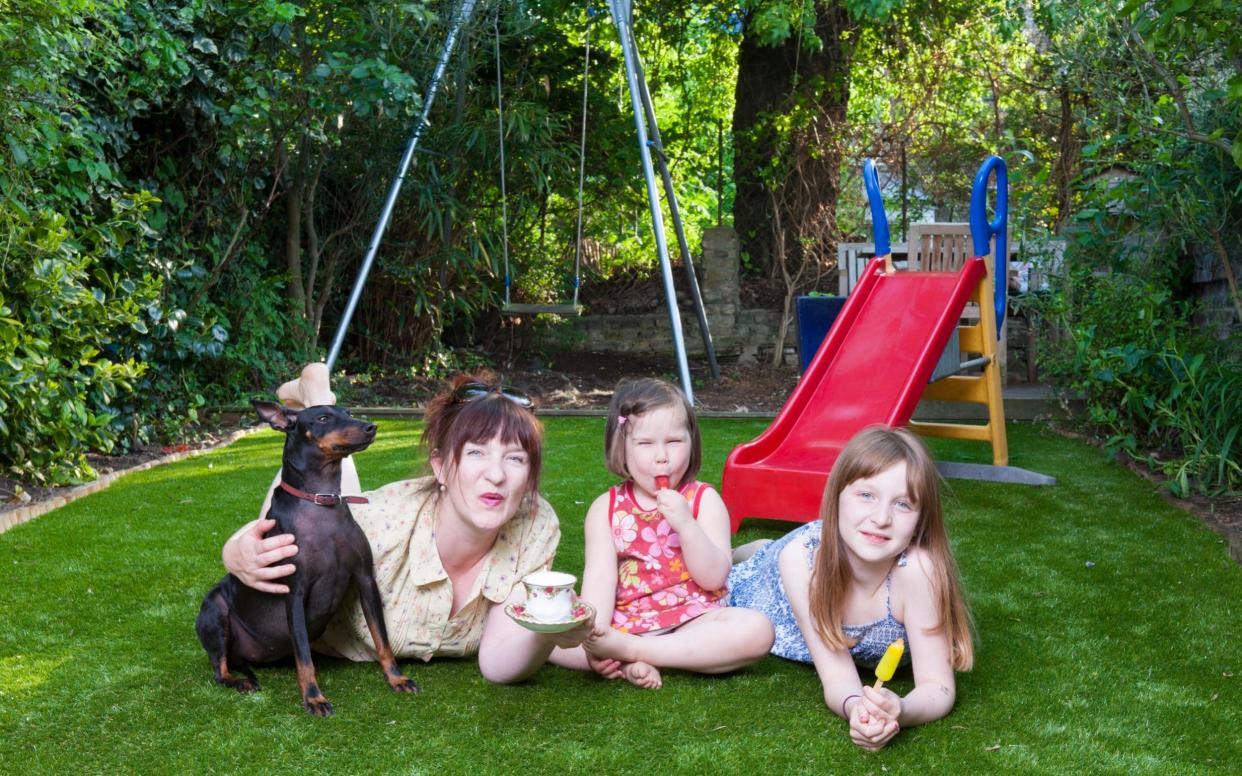 Telegraph writer Judith Woods with her children Tabitha and Lilly - Andrew Crowley