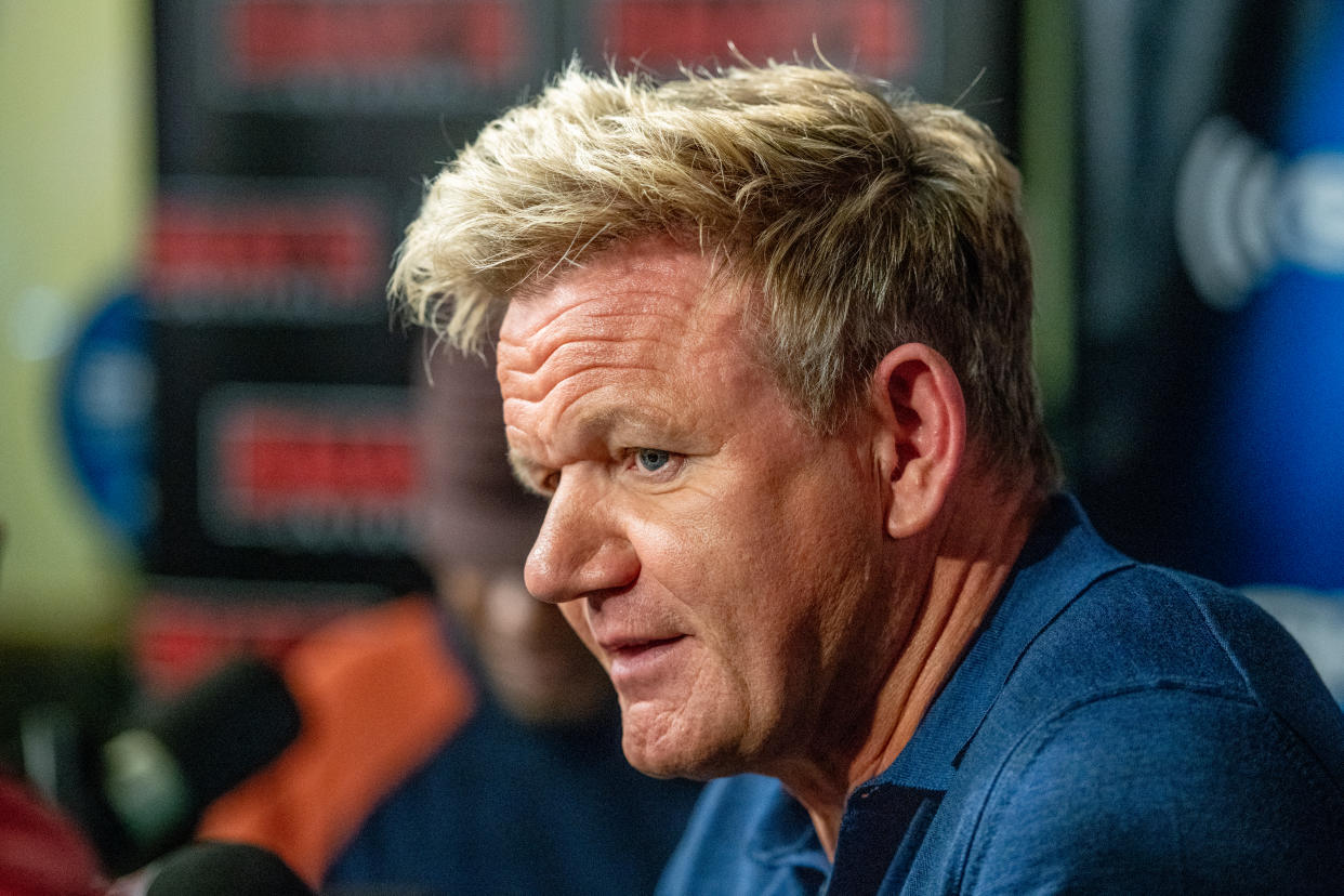 Gordon Ramsay visits Sway In the Morning on Shade 45 at SiriusXM Studios on September 25, 2018 in New York City.  (Photo by Roy Rochlin/Getty Images)