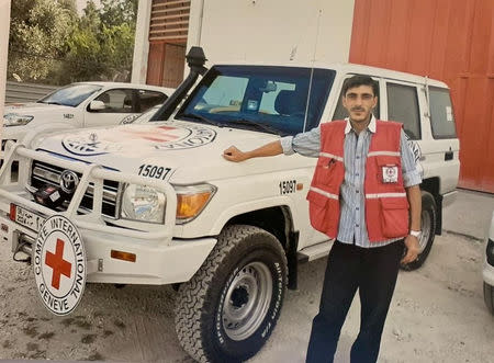 Red Cross worker Nabil Bakdounes, a Syrian national, is seen in this undated handout photo released by the International Committee of the Red Cross (ICRC) to Reuters on April 14 2019. ICRC/Handout via REUTERS