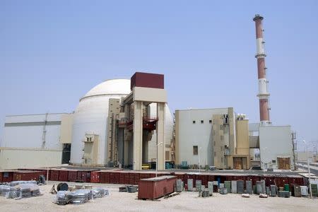 A general view of the Bushehr main nuclear reactor, 1,200 km (746 miles) south of Tehran, in this August 21, 2010 file photo. REUTERS/Raheb Homavandi/Files