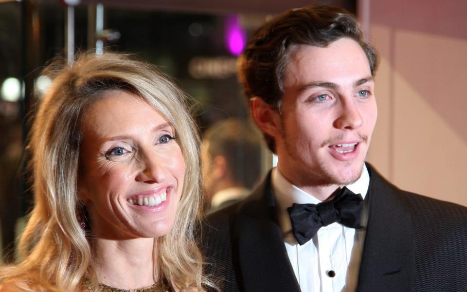 Sam Taylor-Johnson became embroiled in a row with neighbours when she and her actor husband Aaron began digging a huge hole for their lake in Somerset, pictured below