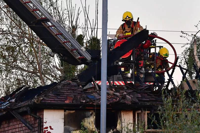 Fire crews tackle the blaze on St Anne's Road in Widnes