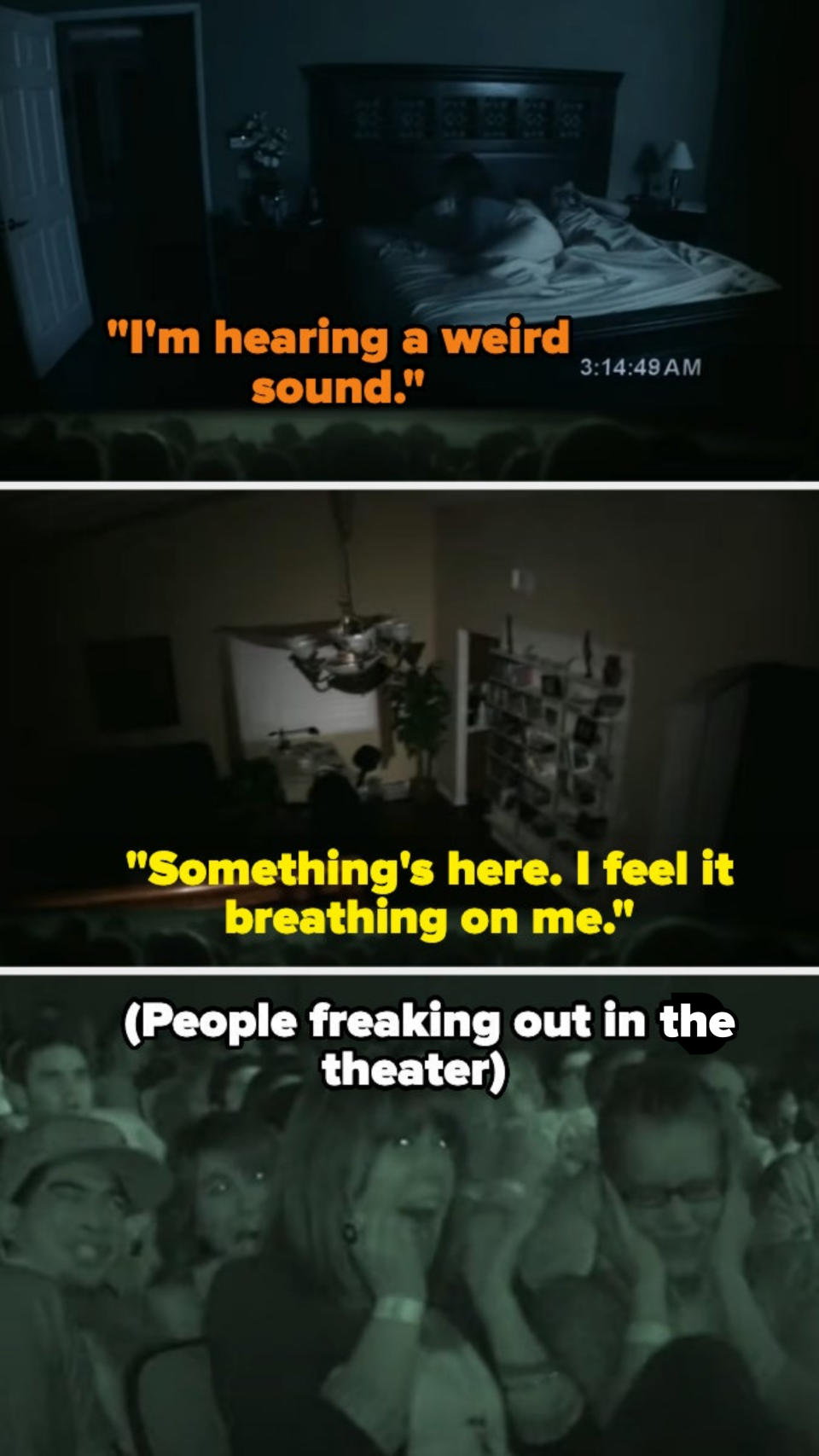Audience reactions to "Paranormal Activity"