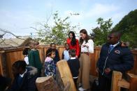 <p>The Duchess of Cambridge met with a group of children to unveil the garden she co-designed for the Royal Chelsea Flower Show in May 2019. The Back to Nature Garden, as it was titled, had a strong tie to <a href="https://www.royal.uk/duchess-Cambridge-rhs-back-nature-garden" rel="nofollow noopener" target="_blank" data-ylk="slk:Middleton's previous initiatives;elm:context_link;itc:0;sec:content-canvas" class="link ">Middleton's previous initiatives</a> regarding nature's impact on early childhood development. </p>