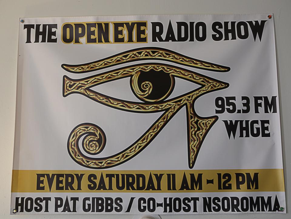 A banner promotes a program on Delaware's first African American owned radio station, 95.3 FM WHGE.
(Photo: Damian Giletto/Delaware News Journal)