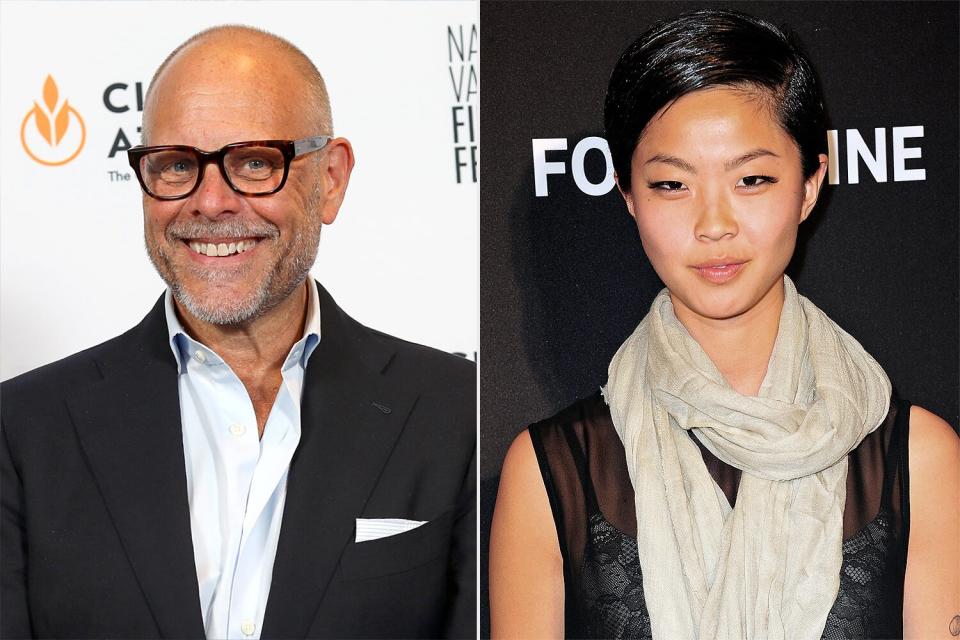 Alton Brown and Kristen Kish