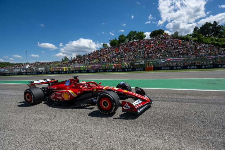 Ferrari's Charles Leclerc dominated both practice session ahead of the Formula One Emilia Romagna Grand Prix (ANDREJ ISAKOVIC)