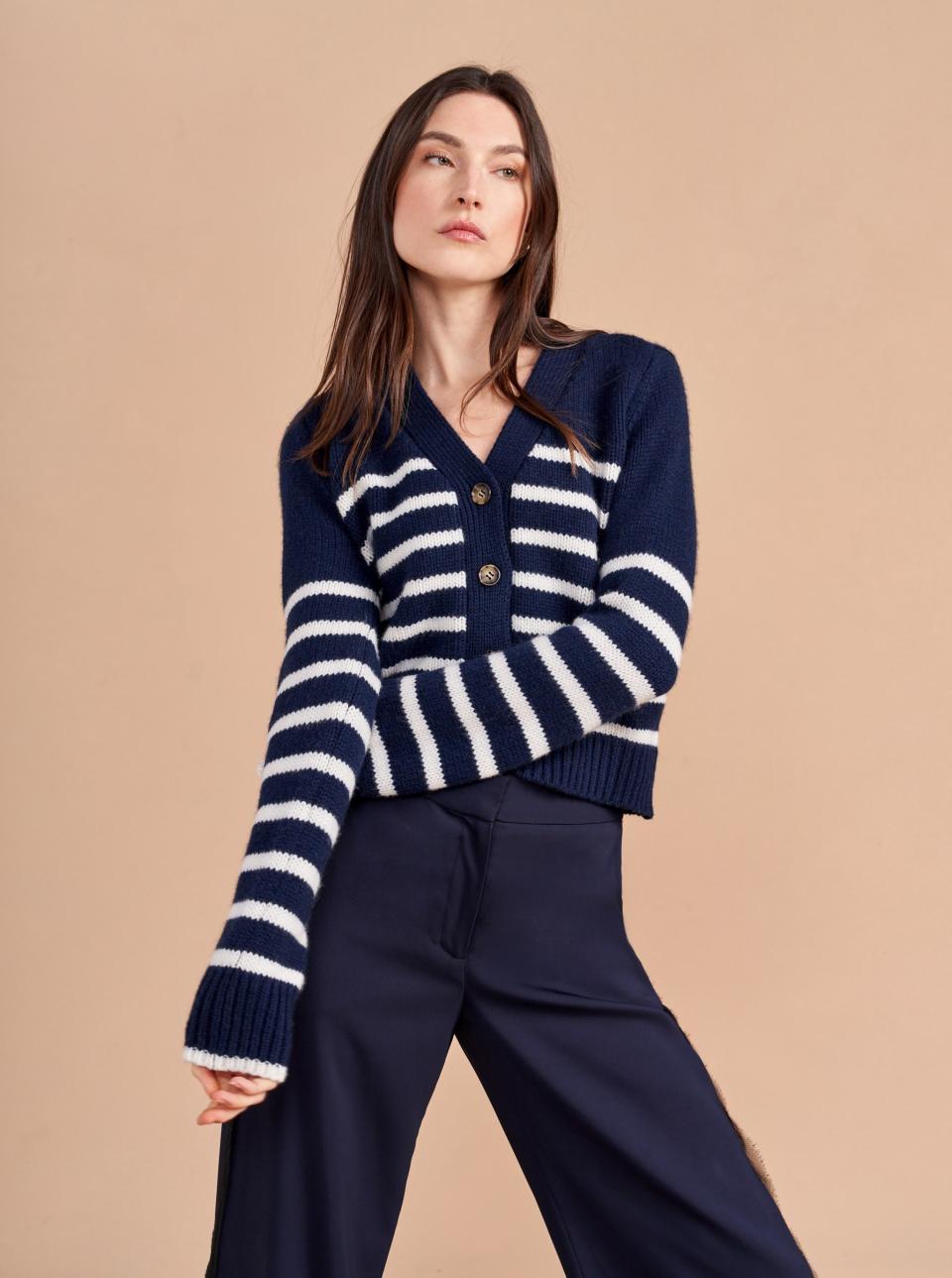 <p><a href="https://go.redirectingat.com?id=74968X1596630&url=https%3A%2F%2Flalignenyc.com%2Fproducts%2Fmini-marin-cardigan-navy-cream&sref=https%3A%2F%2Fwww.townandcountrymag.com%2Fstyle%2Ffashion-trends%2Fg40850438%2Fshop-princess-diana-fall-fashion%2F" rel="nofollow noopener" target="_blank" data-ylk="slk:Shop Now;elm:context_link;itc:0;sec:content-canvas" class="link ">Shop Now</a></p><p>Mini Marin Cardigan</p><p>lalignenyc.com</p><p>$275.00</p>