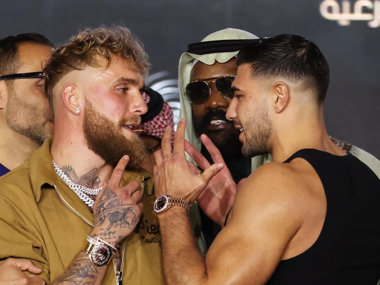 Jake Paul (left) and Tommy Fury will square off in Saudi Arabia (Getty Images)