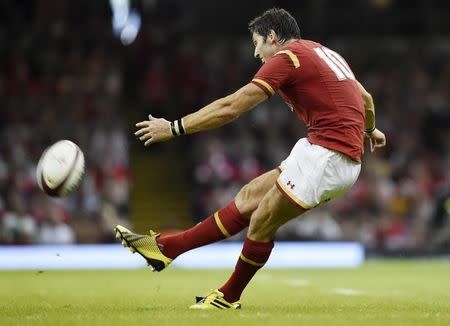 Rugby Union - Wales v Ireland - Dove Men Test - Millennium Stadium, Cardiff, Wales - 8/8/15 Wales' James Hook converts a try Action Images via Reuters / Rebecca Naden Livepic