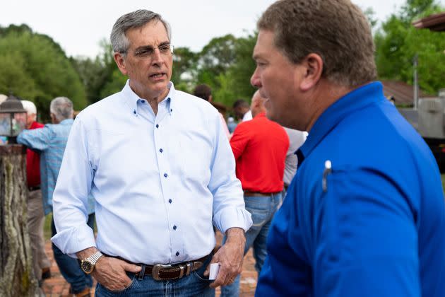 Hice's relative absence from the election, especially in its closing stages, allowed Raffensperger to define the race to voters, and paint the incumbent as the true defender of conservative priorities even though he had thwarted Trump. (Photo: Bill Clark via Getty Images)