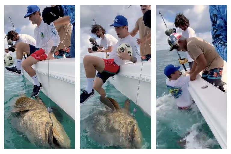 Pulisic cayó al mar sobre un mero gigante y despertó la polémica