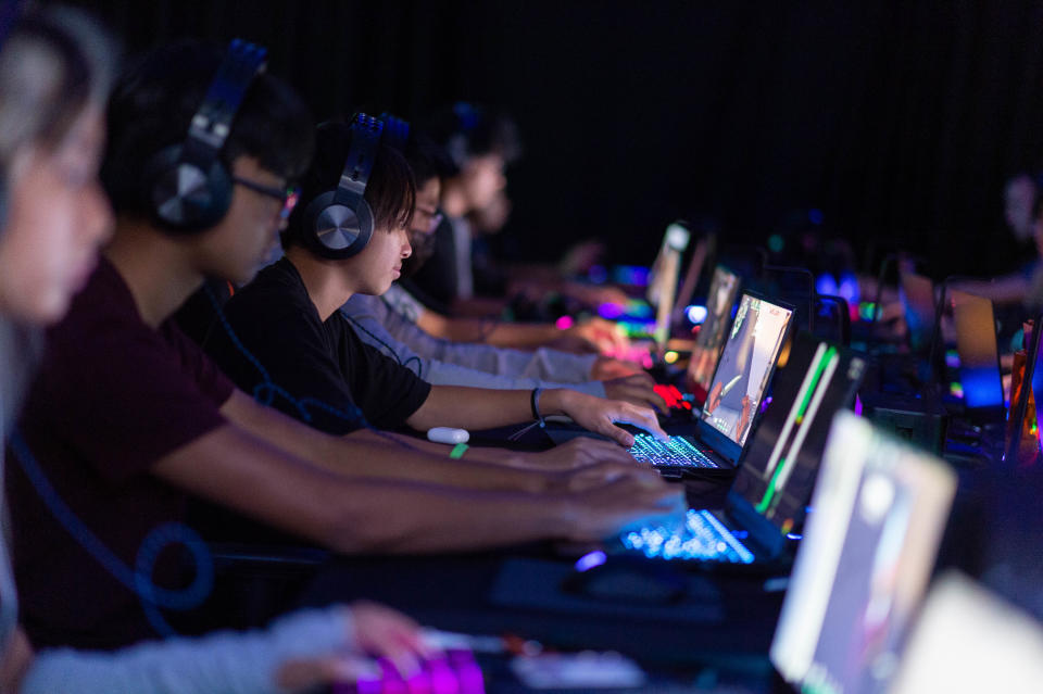 Students participate in the esports program at University of the Pacific's Summer High School Institute.