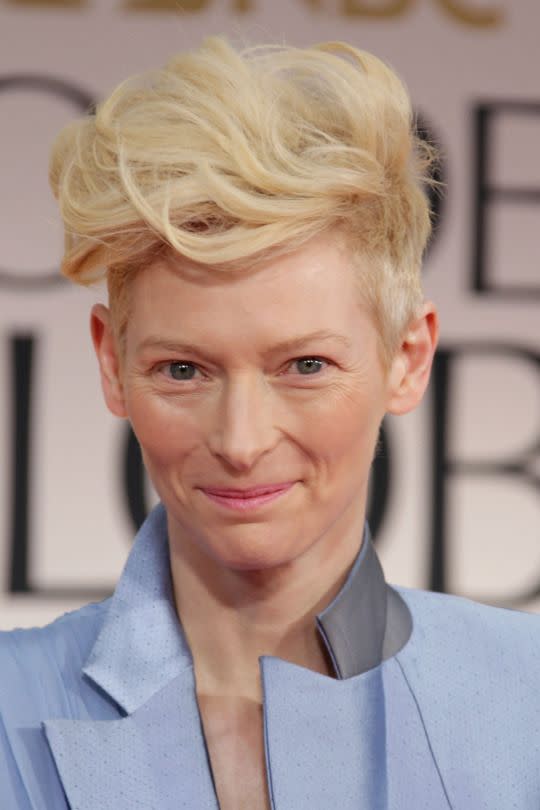 Tilda Swinton at the 2012 Golden Globes