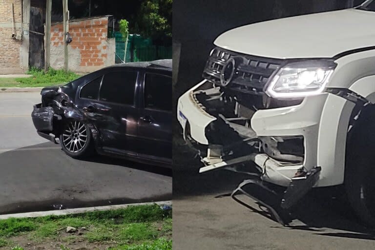 Así quedaron los autos tras el choque