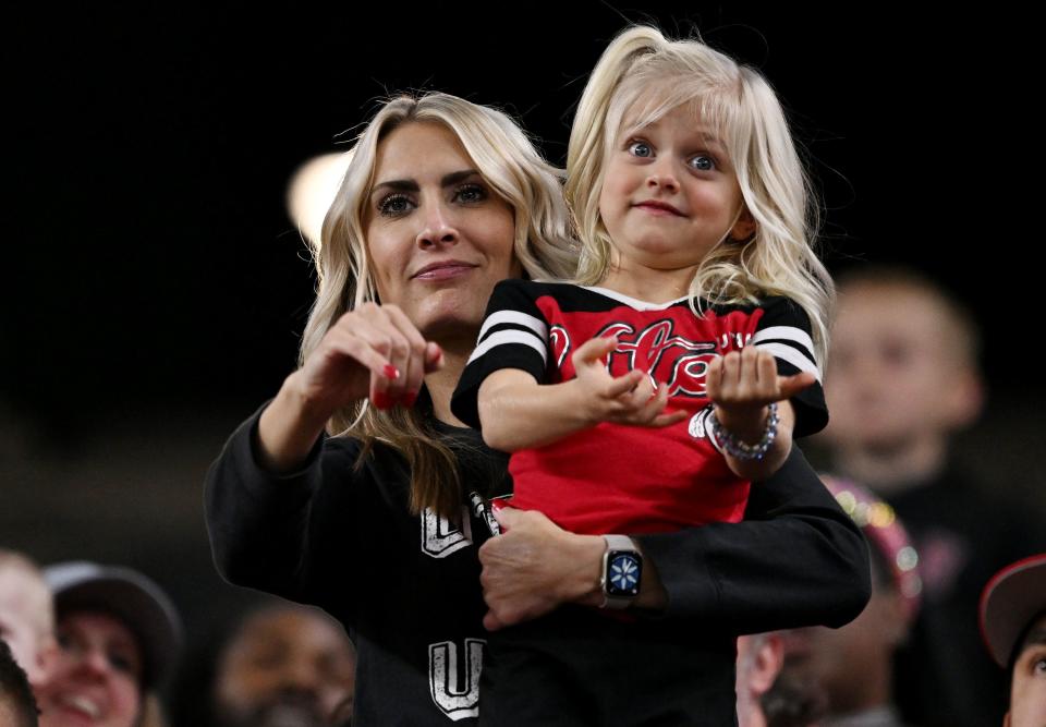 Utah Utes fans dance as Utah and Northwestern play in the SRS Distribution Las Vegas Bowl at Allegiant Stadium on Saturday, Dec. 23, 2023. Northwestern won 14-7. | Scott G Winterton, Deseret News