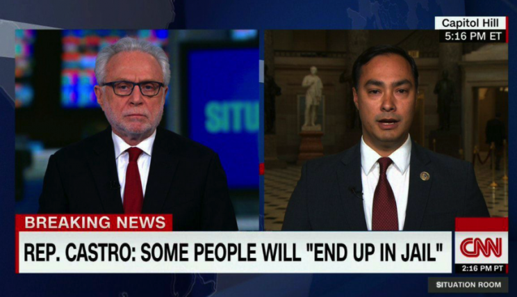 Joaquin Castro has warned that someone will end up in jail over Trump’s ties with Russia (Picture: CNN)