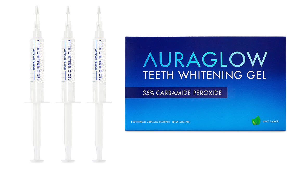 AuraGlow Teeth Whitening Gel Syringe Refill Pack (Photo: Amazon)