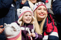 <p>Ivanka Trump gestures as she attends the 4-man Boblseigh on day sixteen of the PyeongChang 2018 Winter Olympic Games at Olympic Sliding Centre on February 25, 2018 in Pyeongchang-gun, South Korea. Ivanka Trump is on a four-day visit to South Korea to attend the closing ceremony of the PyeongChang Winter Olympics. (Photo by Andreas Rentz/Getty Images) </p>